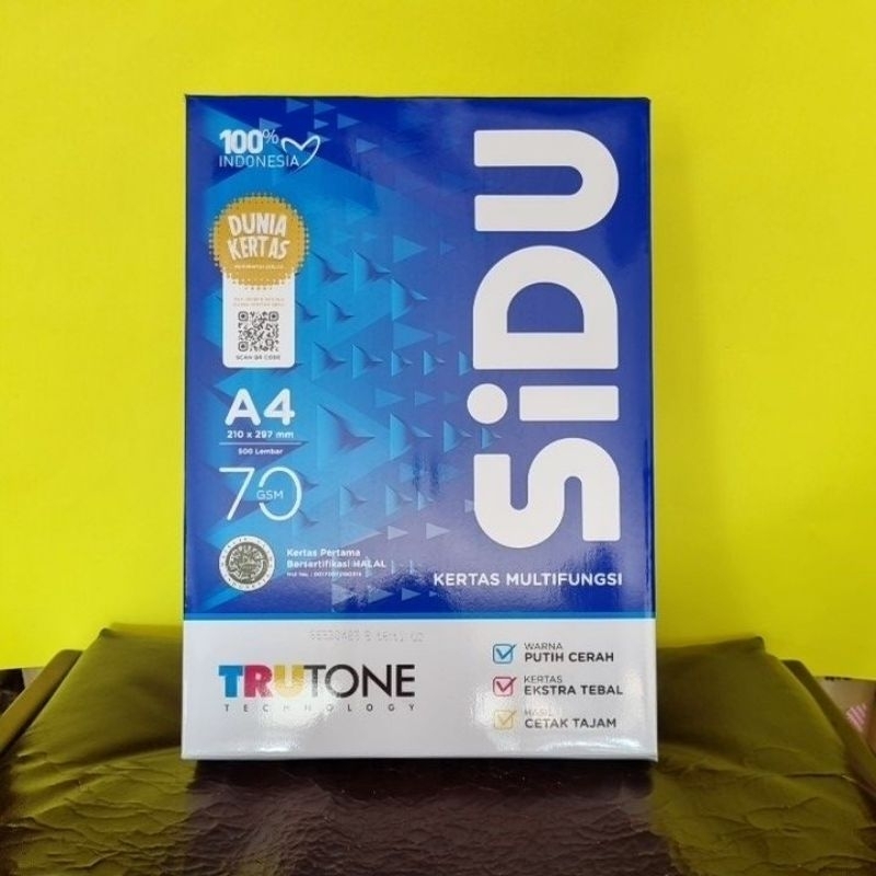 

Kertas 1 rim A4 sidu 70 gsm