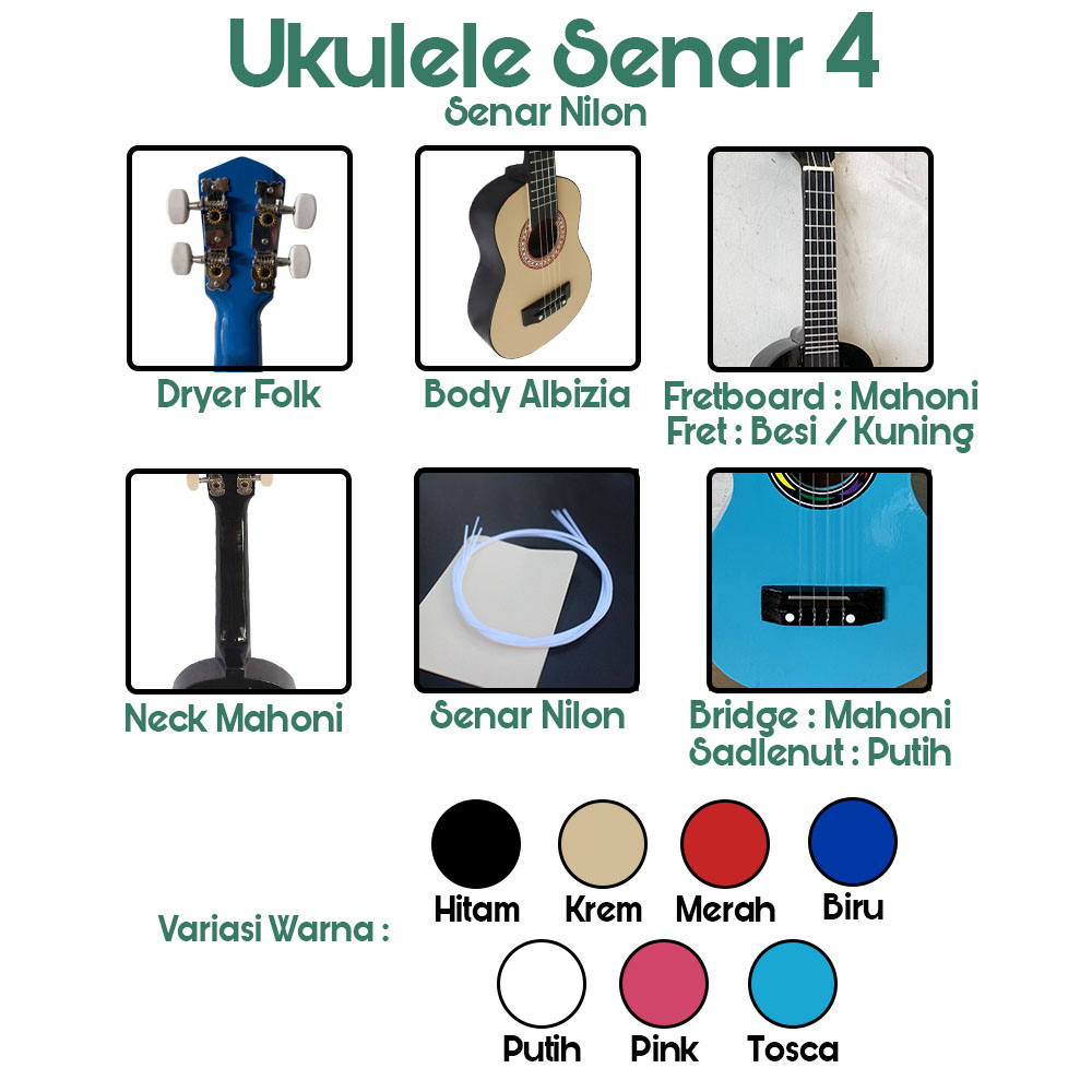 Gitar Ukulele Custom Murah Berkualitas