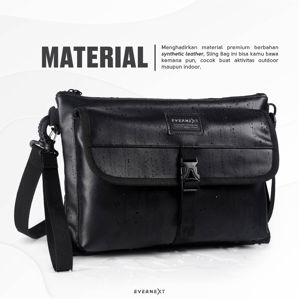 Tas Selempang Handbag Waterproof Waist Bag Multifungsi Pria Anti Air Anti Sobek Pouch Kulit Premium