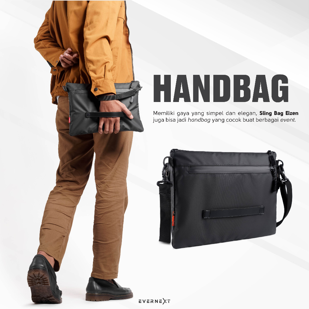 Sling Bag Kulit Eizen Tas Selempang Unisex Messenger Bag High Quality Premium Tas Pria Wanita