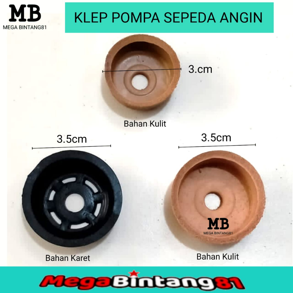 Klep pompa kulit karet sepeda tabung klep pompa angin 3 cm dan 4cm