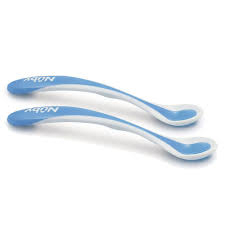 Nuby 2PK Heat Sensor Spoon / Sendok Bayi