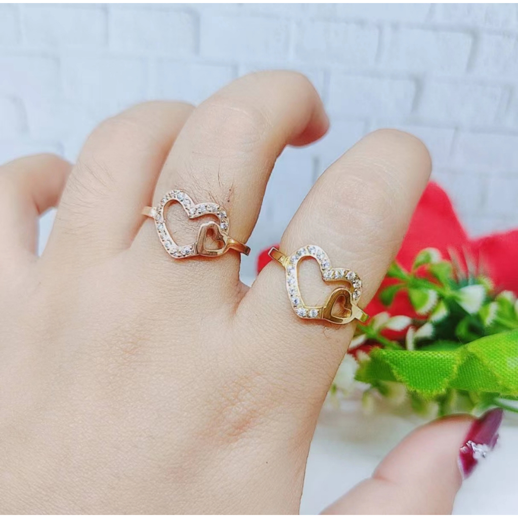 Cincin Titanium Permata Perhiasan Fashion R138