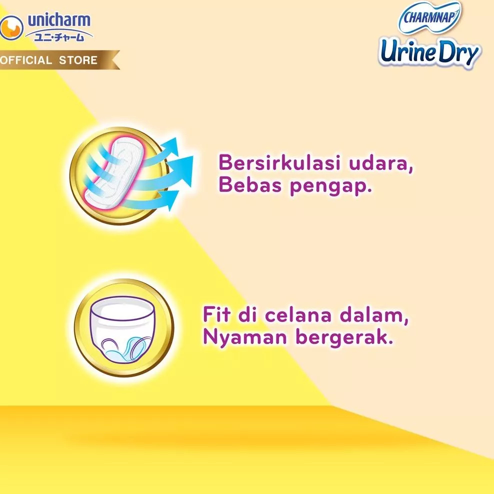 Charmnap UrineDry 23cm 10pads Pembalut Urine