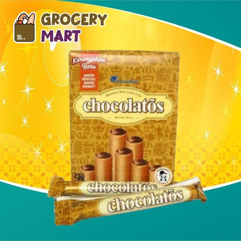 

Chocolatos Wafer Roll Chocolate Kecil Isi 24pcs 1box