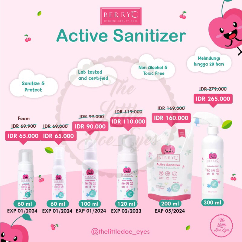 [READY] BerryC / Berry C Active Sanitizer Spray / Refill / Foam