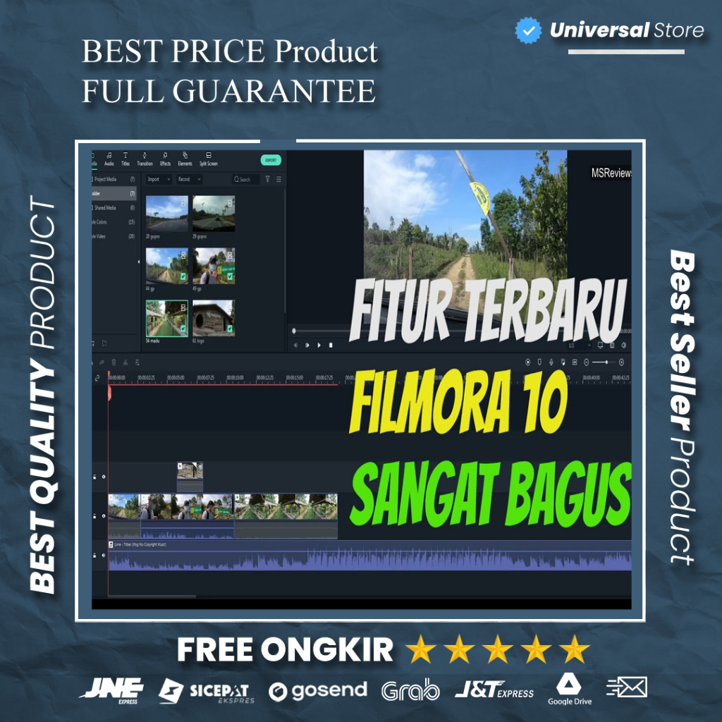 Aplikasi Program Filmora X 10 Lengkap BONUS Effect Pack + Font Premium + Sound No Copyright NCS Life