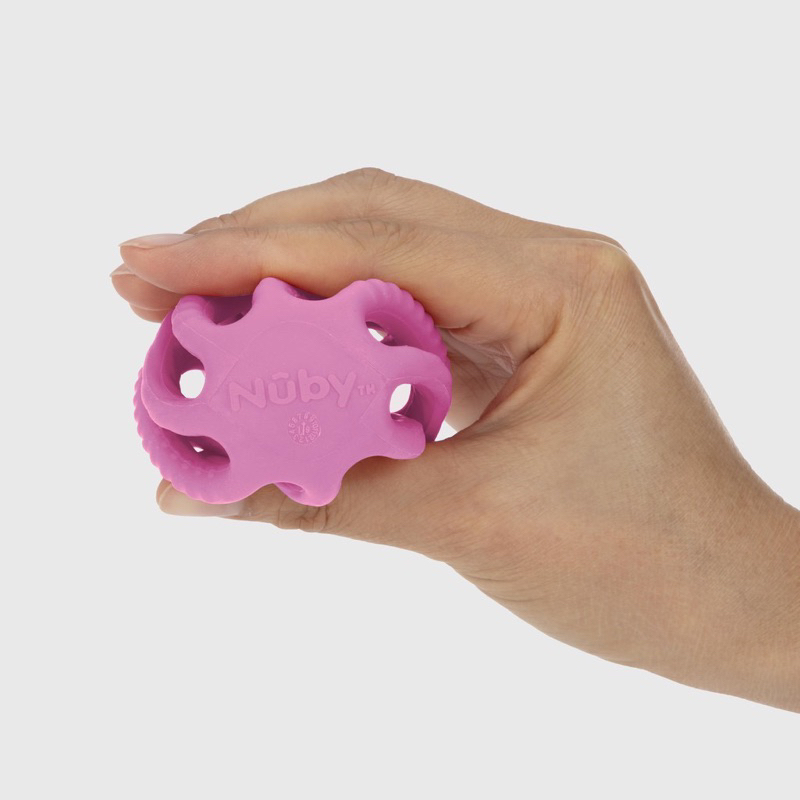 Nuby silicone collapsible - mainan sensori anak silikon