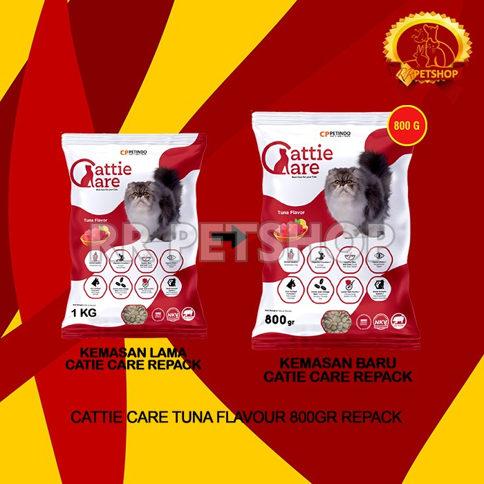 Makanan Kucing Cat Food Cattie Care repack Repacking 800 GR