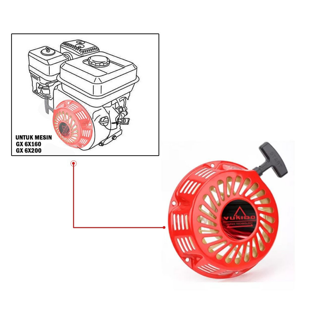 Recoil Stater / Engkol Mesin GX 160 dan GX 200 TERMURAH PROMO !!