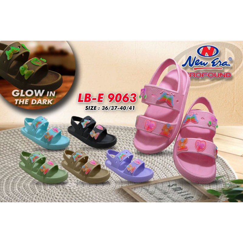 Sandal Gunung/Sandal Sepatu 2 Tali Ban NewEra LB-E9063, Ringan dan Nyaman