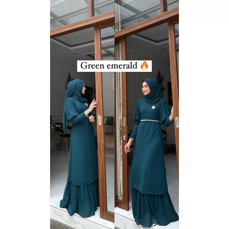 Mikha Dress CERUTI BABYDOL FULL PURING / Gamis Kondangan BAJU DEWASA MURAH TERBARU 2023 Busui Friendly / DRESS WANITA KONDANGAN BRIDESMAID