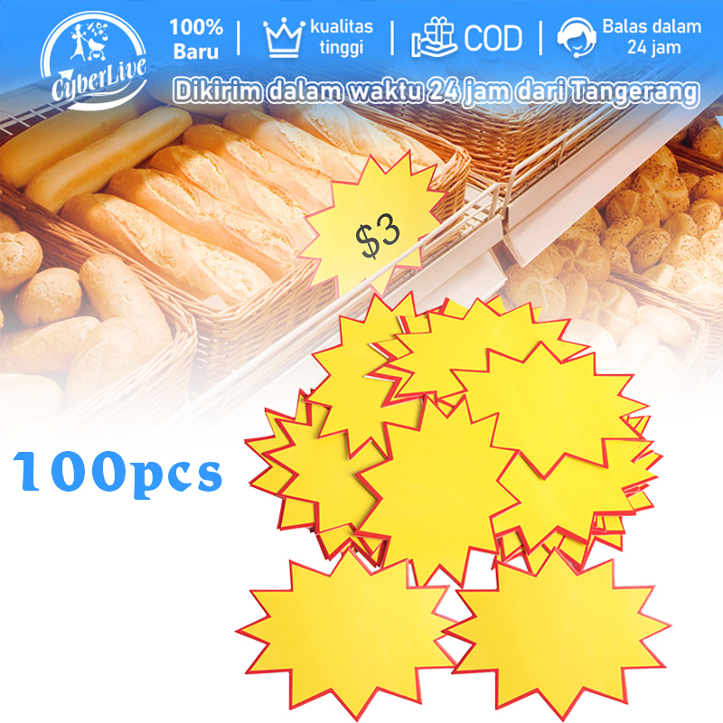 

100pcs Kertas Harga Bandrol Kertas Promosi Harga Polos Iklan Display Harga Diskon