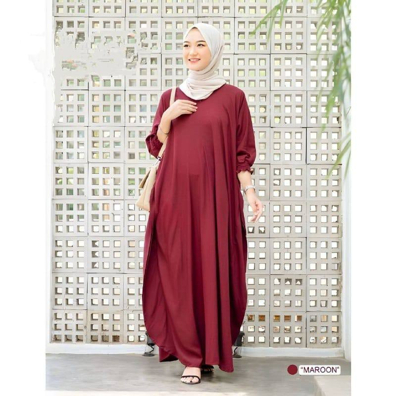 Kaftan Polos Jumbo - Dress Kaftan Polos Mewah - Gamis jumbo size XXXL Terbaru