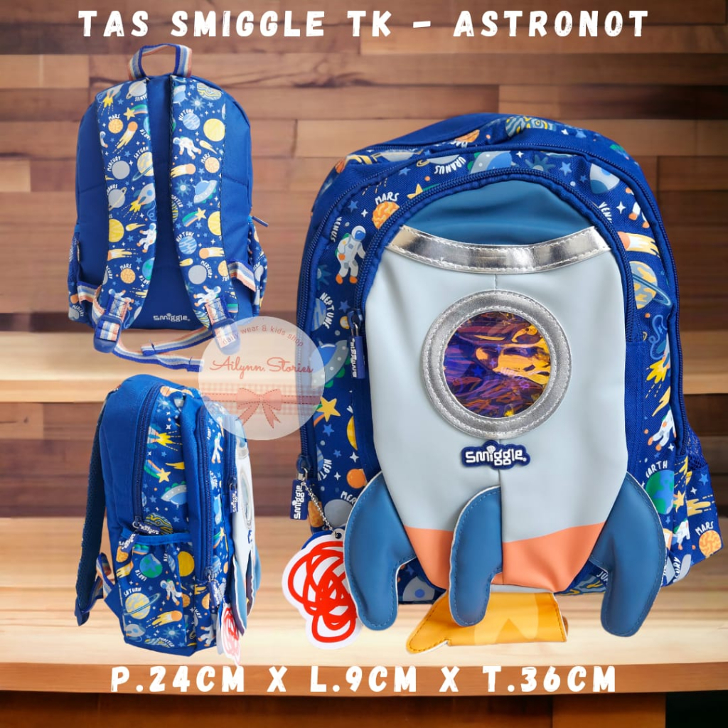 Tas Ransel Anak TK smiggle boneka koala / Astronot / Dino / Rabbit