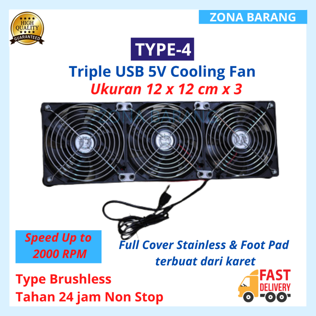 USB Fan kipas Cooling pendigin TV Box Wifi Router Set top box brushless