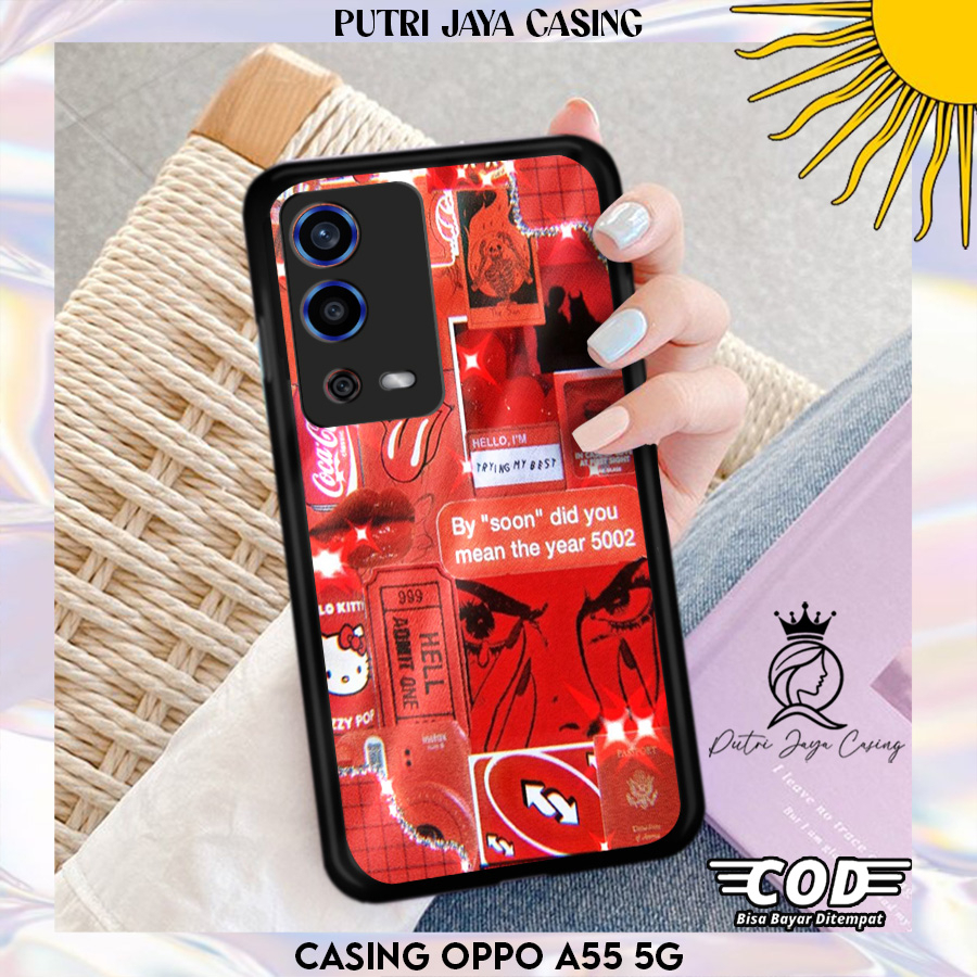 Case Hp Oppo A55 5G casing Oppo A55 5G Motif AESTHERED Casing Terbaru Case Karakter Lucu Casing Lucu