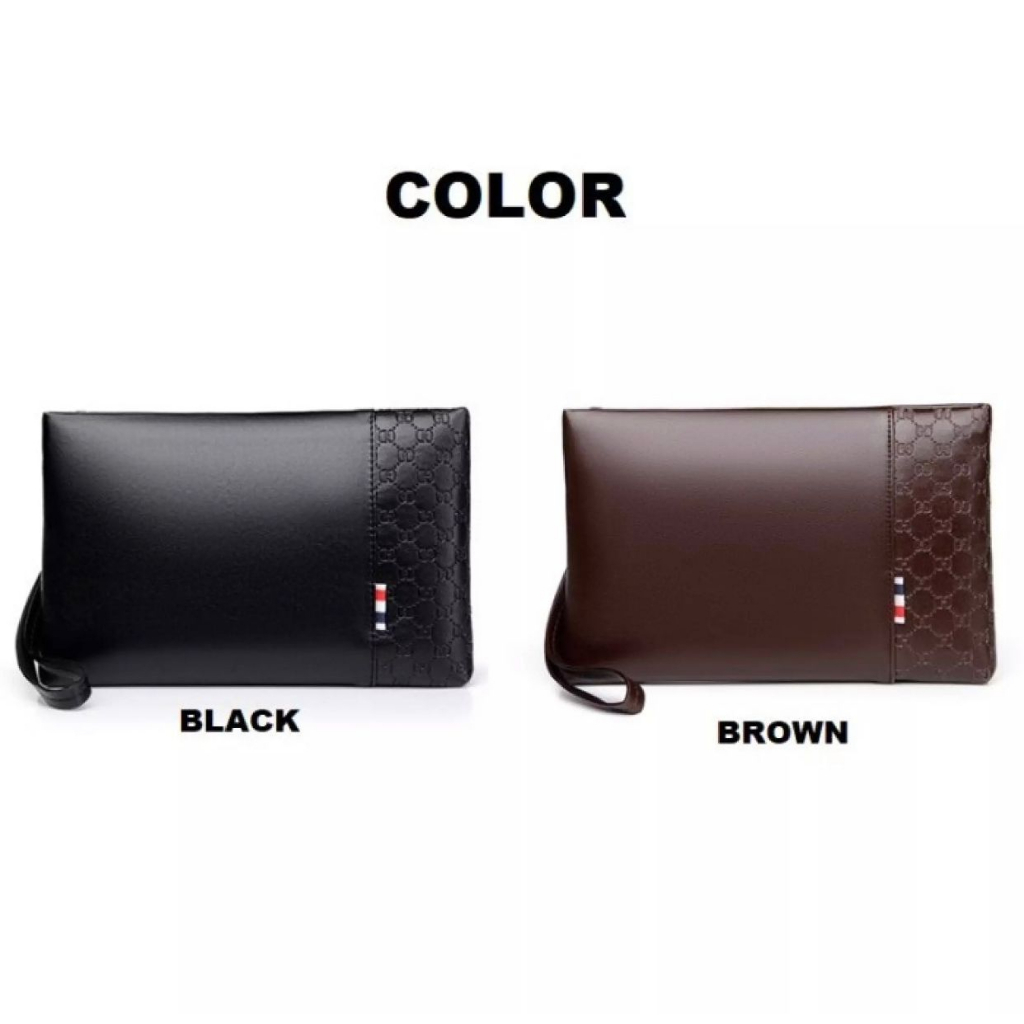 Tas tangan handbag Dompet clutch bag pria wanita bahan kulit PU