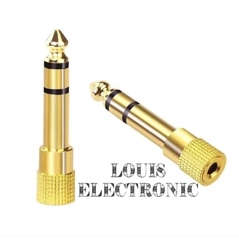 Jack Converter 3.5 mm to 6.5 mm Stereo Jack Aux to Akai Stereo Gold Jack Headphone