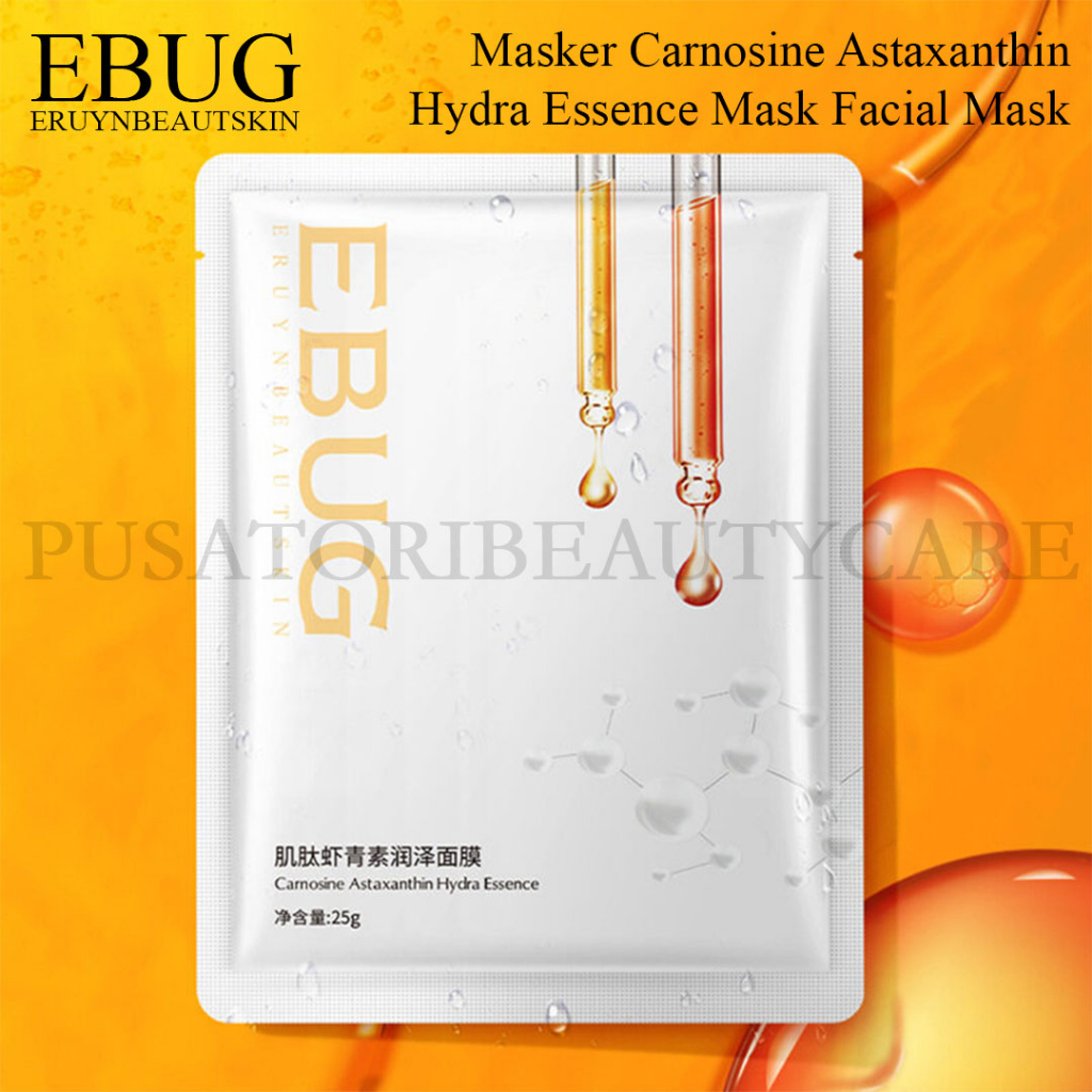 EBUG Masker Carnosine Astaxanthin Hydra Essence Mask Facial Mask