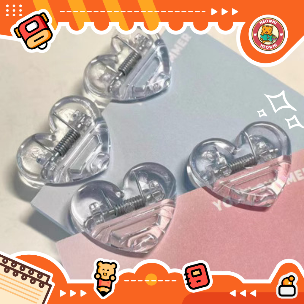 

Paper Clip Heart transparan Pink Klip Kertas Bentuk Hati Aesthetic CB0019