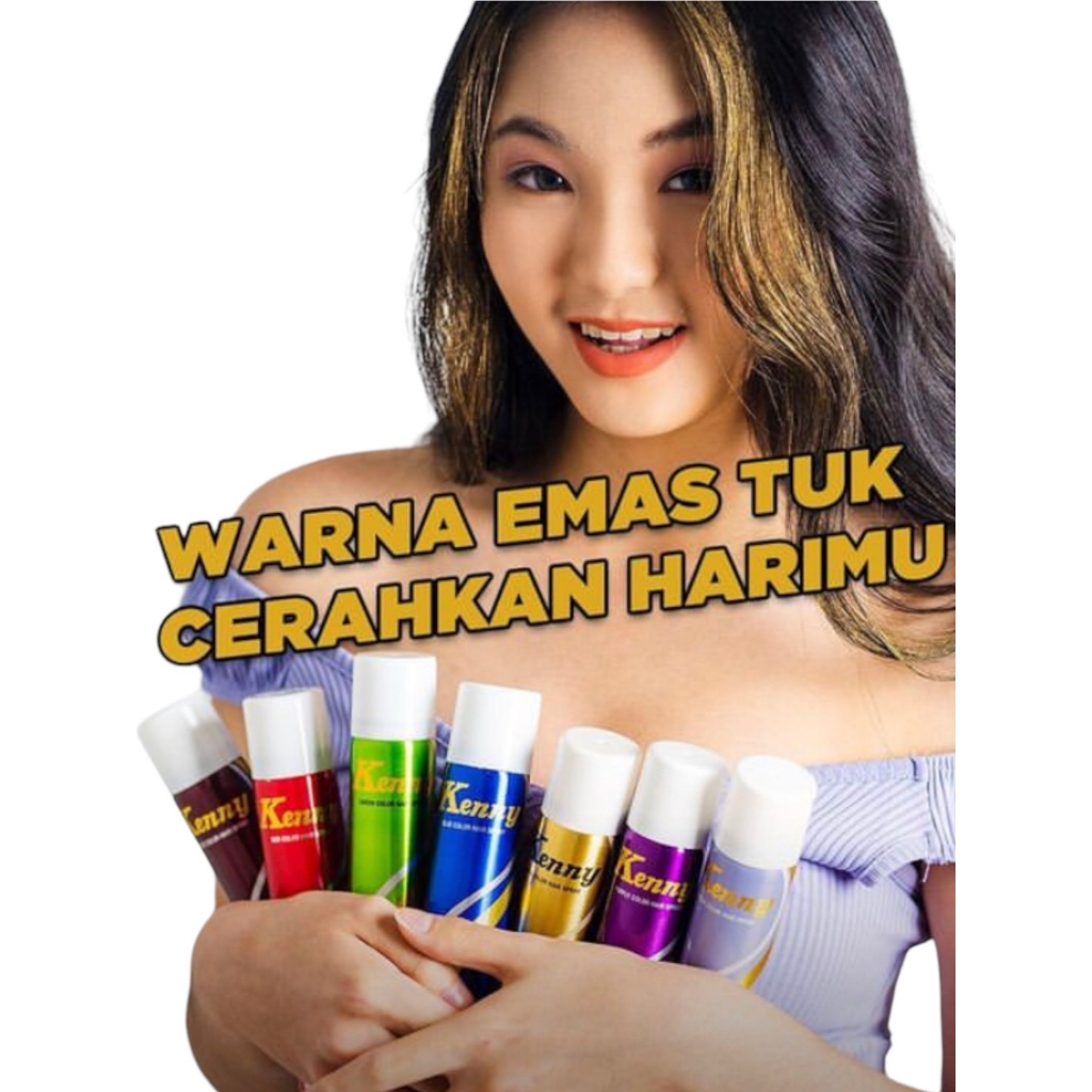 Kenny Hair Color Spray | Pewarna Rambut Sementara 50ml