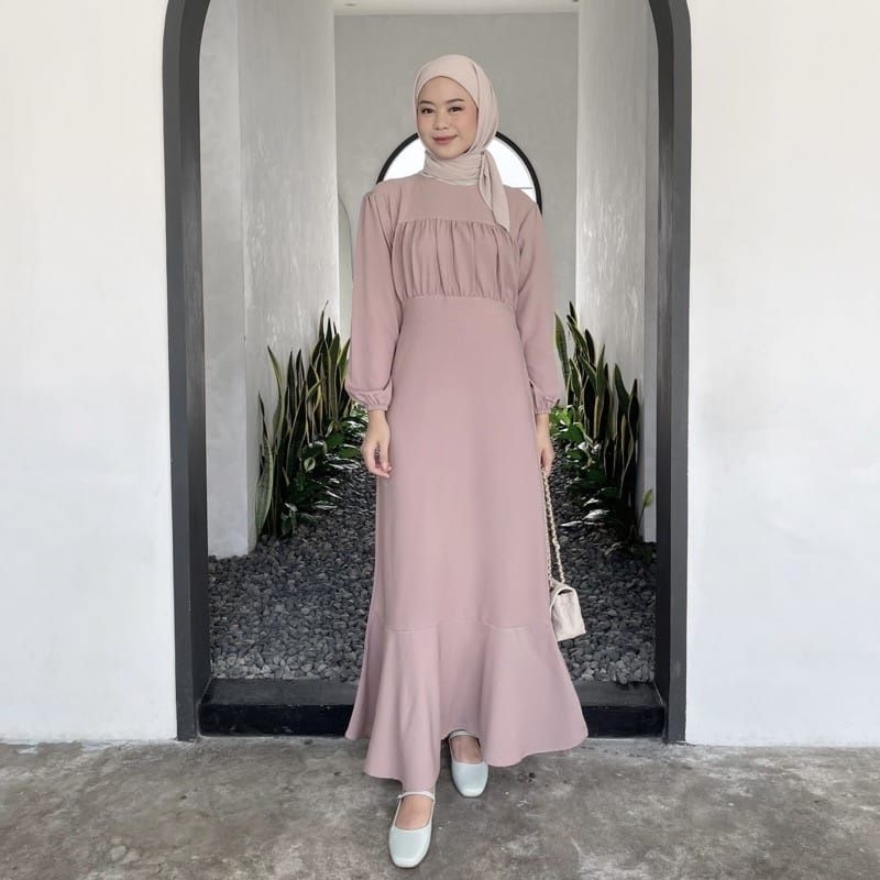 Emily Dress Fashion Wanita Kekinian Maxi Dress Korean Look Style GAMIS DRESS Remaja Terbaru Kondanga