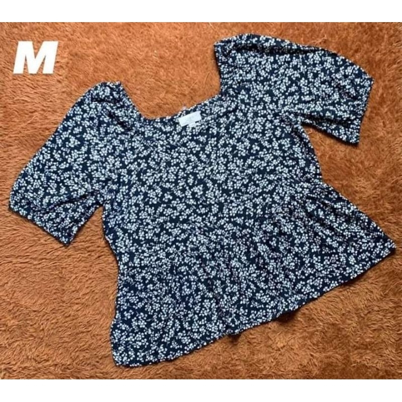 blouse rayon bunga motif