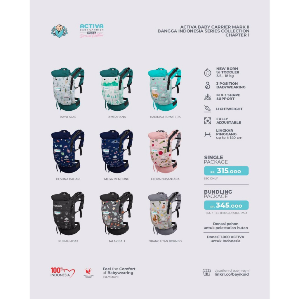 Bayiku.id - ssc gendongan activa baby Carrier