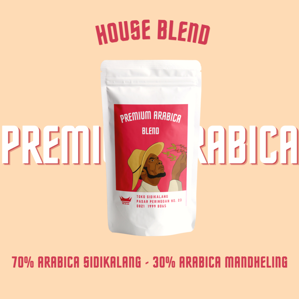 

Premium Arabica Blend Cap Rumah Adat 250 Gram