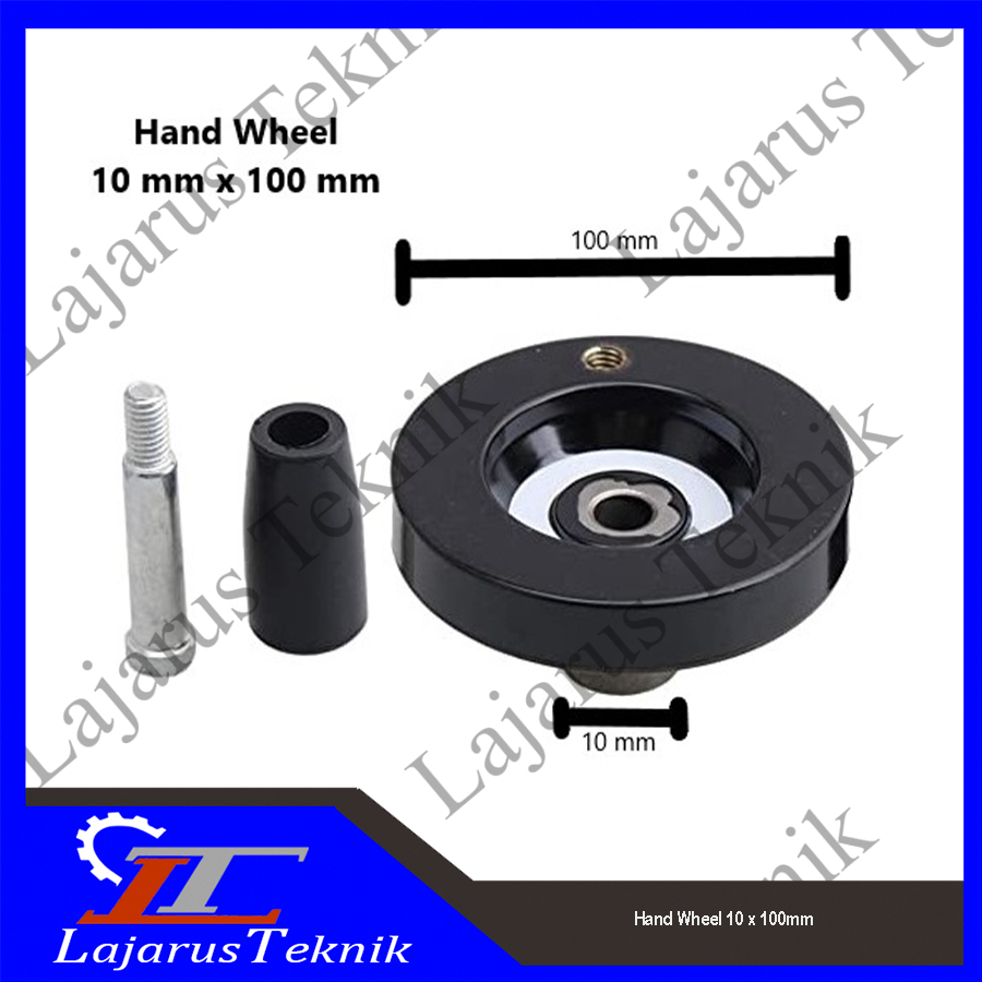 Lathe Milling Machine Rear Ripple Hand Wheel With Revolving Handle id 10mm - od 100mm