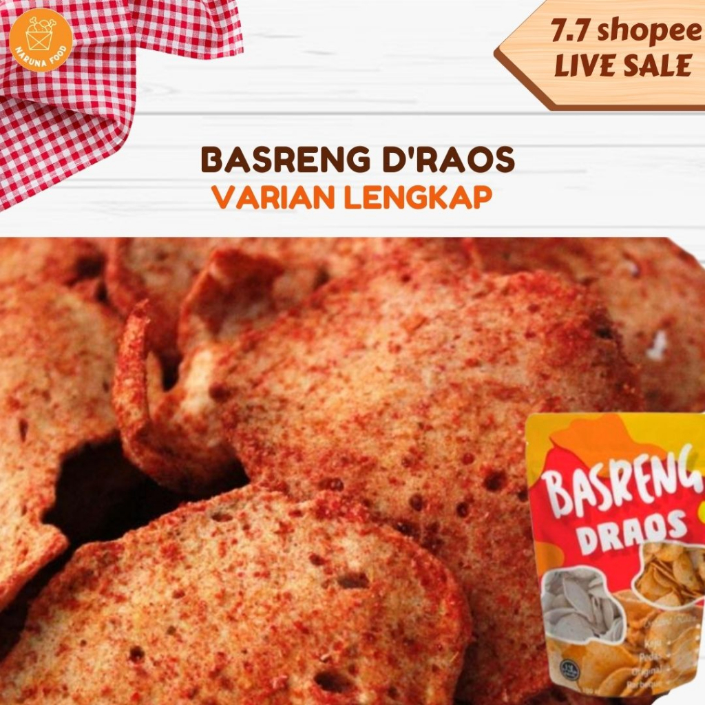 PROMO 11.11 BASRENG D'RAOS camilan basreng draos keju pedas original barbeque pizza d raos lezatnya deudeuieun