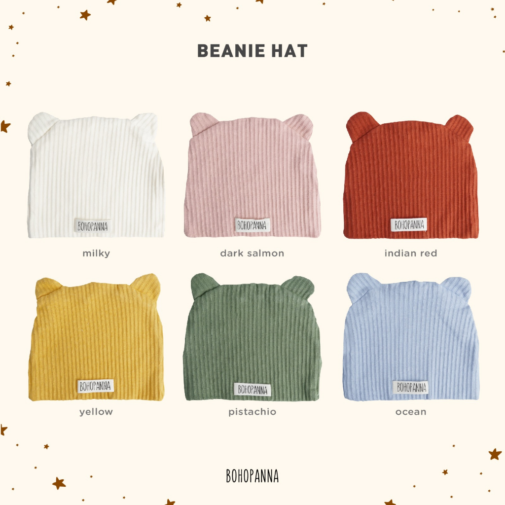 Bohopanna - Beanie Hat / Topi Bear Bayi Unisex