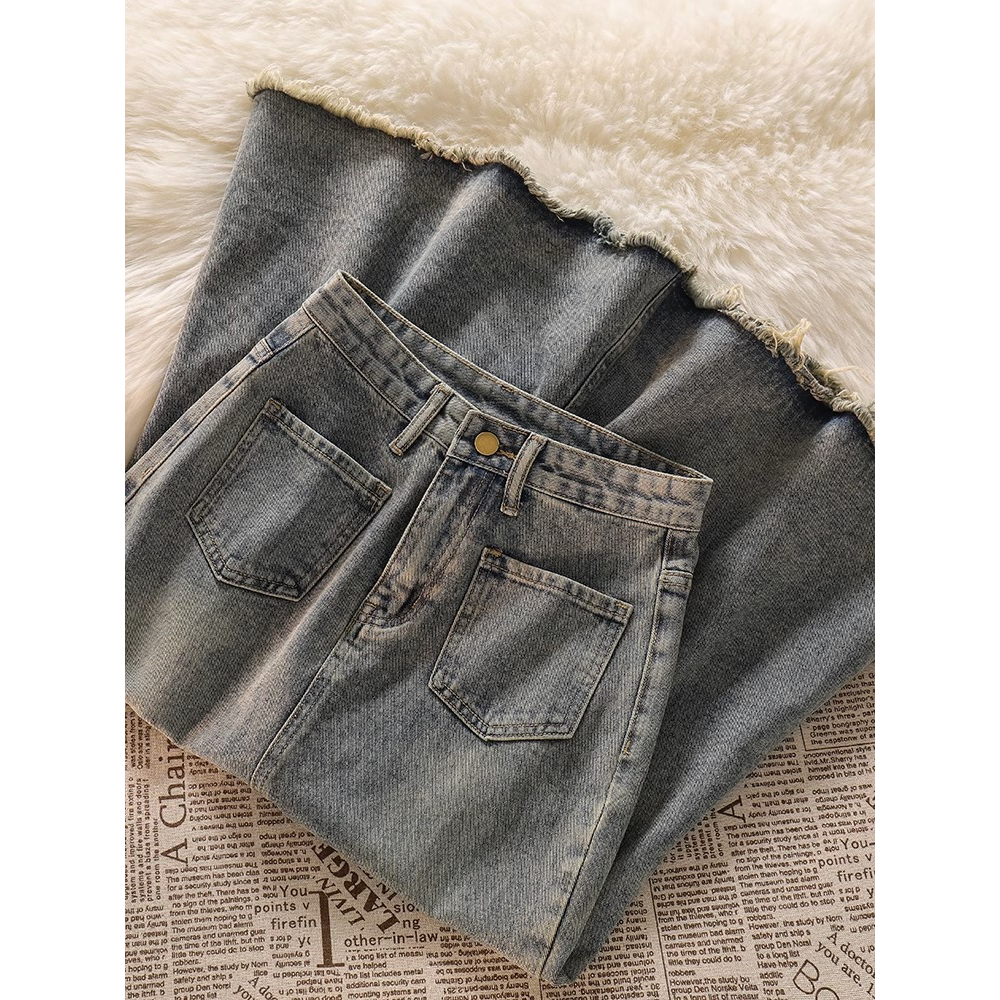 Korea Style Rok Putri Duyung Jeans Wanita /Highwaist Rok Denim