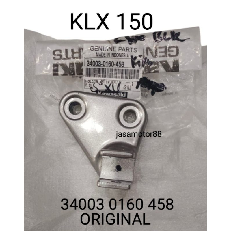 PANGKON RUMAH DUDUKAN FOOTSTEP BELAKANG KIRI KLX 150 ORIGINAL 34003 0160 458