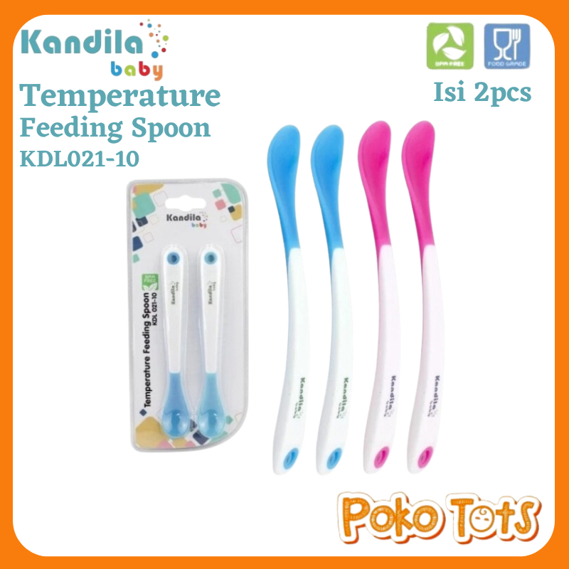 Kandila Baby Temperature Feeding Spoon Isi 2pcs KDL021-10 Sendok Makan Bayi Kandila