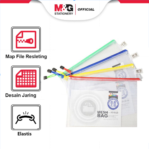 

M&G Map File Resleting/File Dokumen Keeper/File Map Bisnis PVC A4 Desain Jaring + Resleting