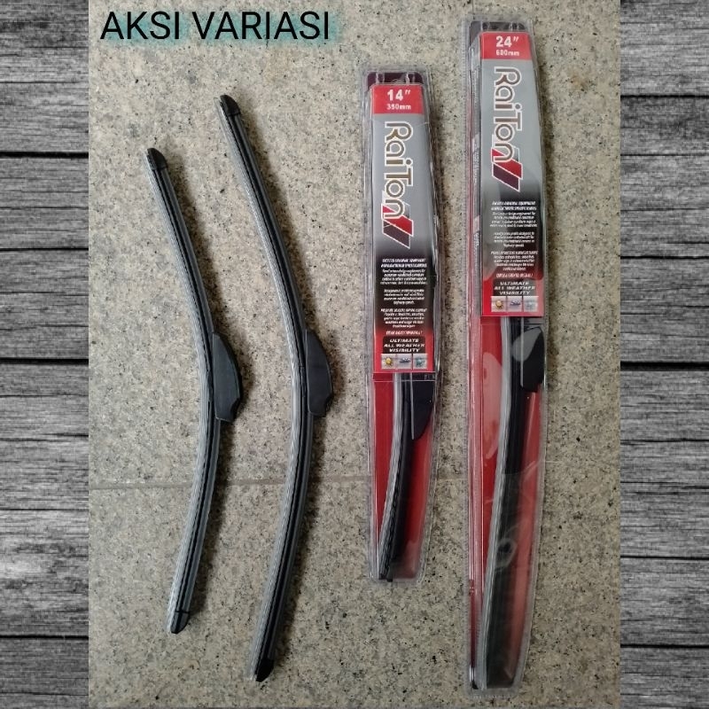Wiper Nissan LIVINA Wiper Frameless Raiton Untuk Kaca Depan Mobil Nissan LIVINA Ukuran 24" & 14" 2 P