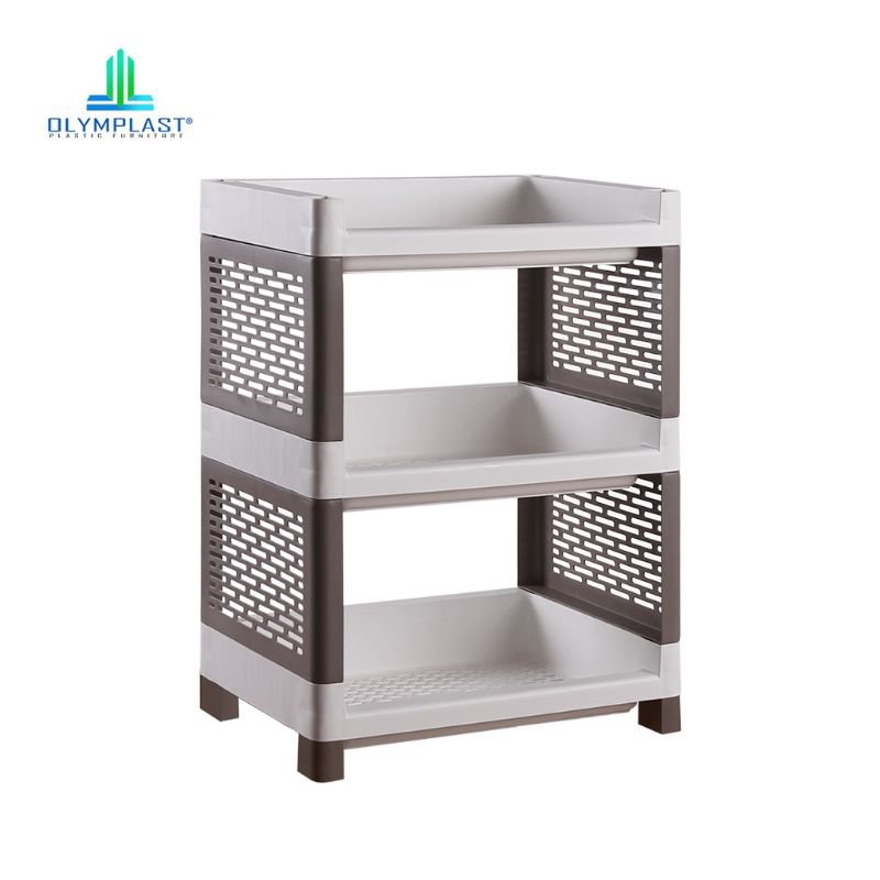 RAK SUSUN PLASTIK RAK SERBAGUNA RAK BAJU MINIMALIS RAK BUKU SUSUN RSO 03