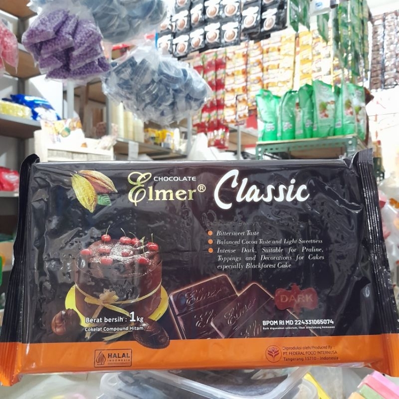 

Coklat Batang Elmer / Elmer dark compound chocolate 1 kg