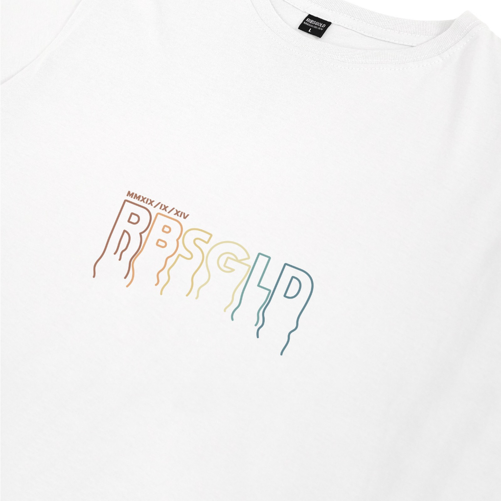 Ribsgold Kaos Distro Pria T Shirt Roots Tshirt T-shirt Lengan Pendek Katun Hitam Putih