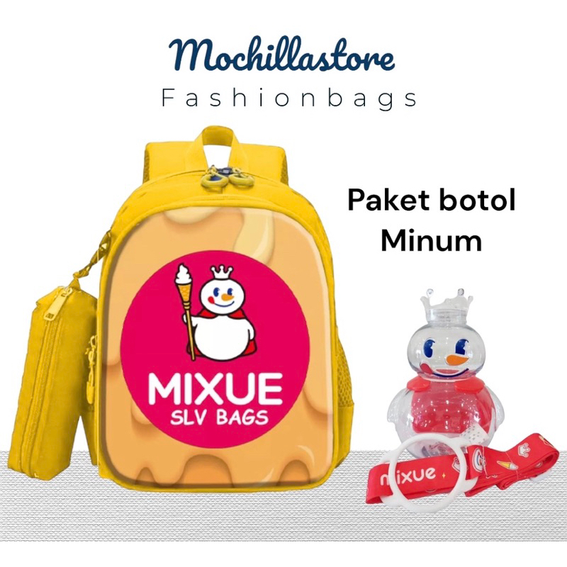 Mochillastore - Tas Ransel Anak Sekolah PAUD TK SD LAKI Perempuan ank2 2in1 PREMIUM VIRAL terbaru 2023 karakter ES KRIM MIXUE terlaris bisa COD murah