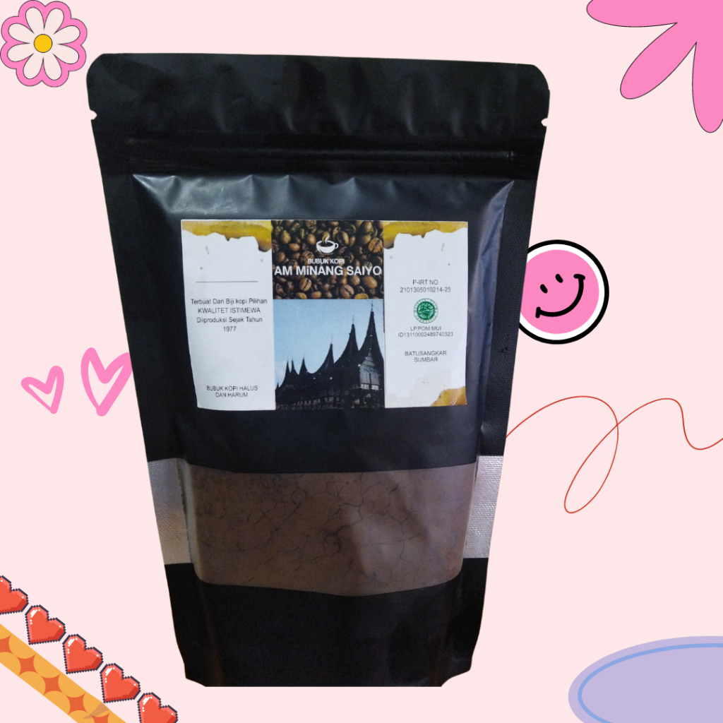 

BUBUK KOPI AM MINANG SAIYO 250 GRAM KEMASAN POUCH