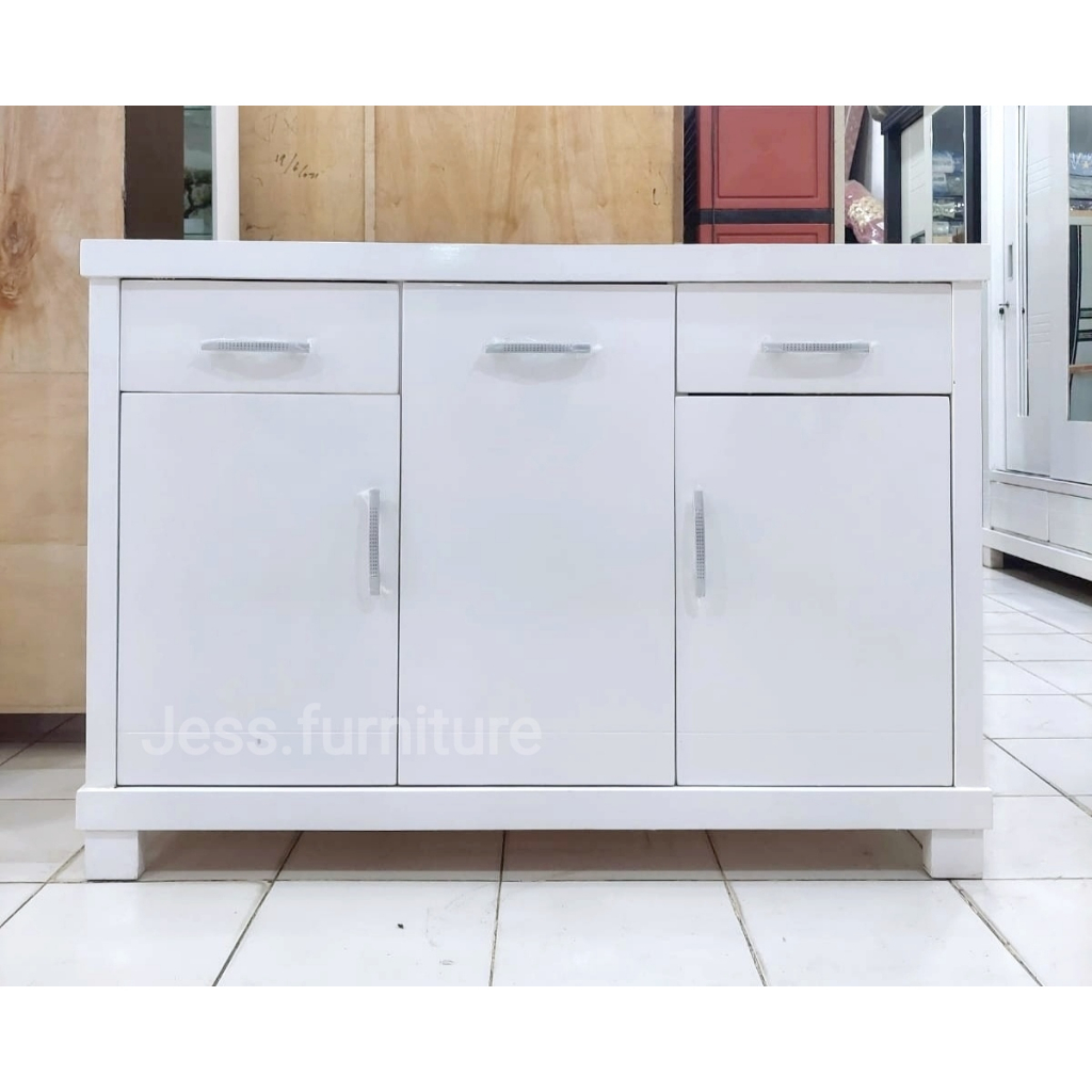 Meja dapur Kompor 3Pintu Kaki , Meja Kompor 3 pintu putih full , Meja Kompor Minimalis 3Pintu