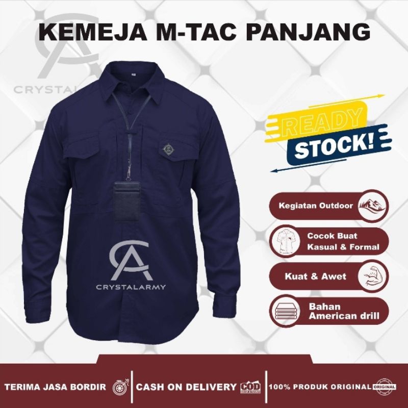 KEMEJA TACTICAL M TAC  LENGAN PANJANG PRIA/ KEMKO TACTICAL OUTDOOR/KEMEJA KERJA LAPANGAN