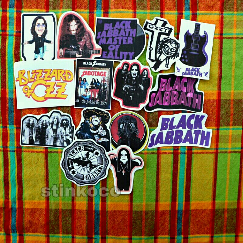 

[15Pcs] STICKER BL4CK S4BB4TH / 0ZZY 0SB0URNE ISI 15 STICKER