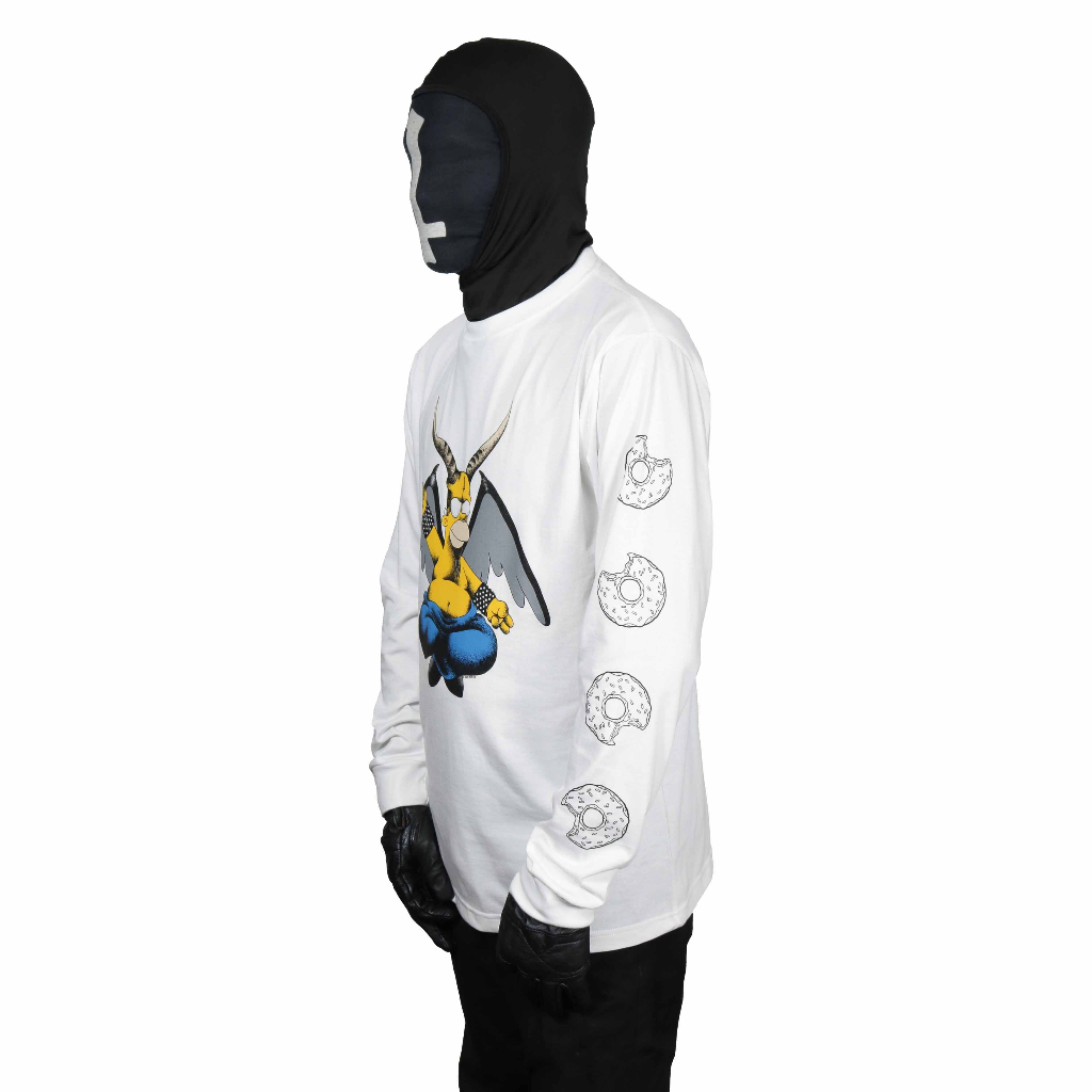 Heretic - Long sleeve Tees - Baphomer White