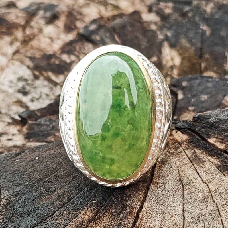 NATURAL STONE CINCIN BATU AKIK LUMUT SUNGAI DAREH KUMBANG JATI KODE 02588