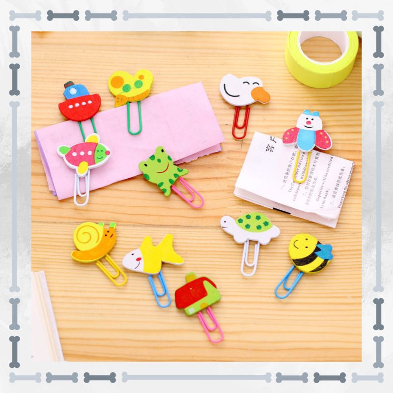 Penjepit Klip Kertas Motif Kartun / Paper Clip Kertas Lucu