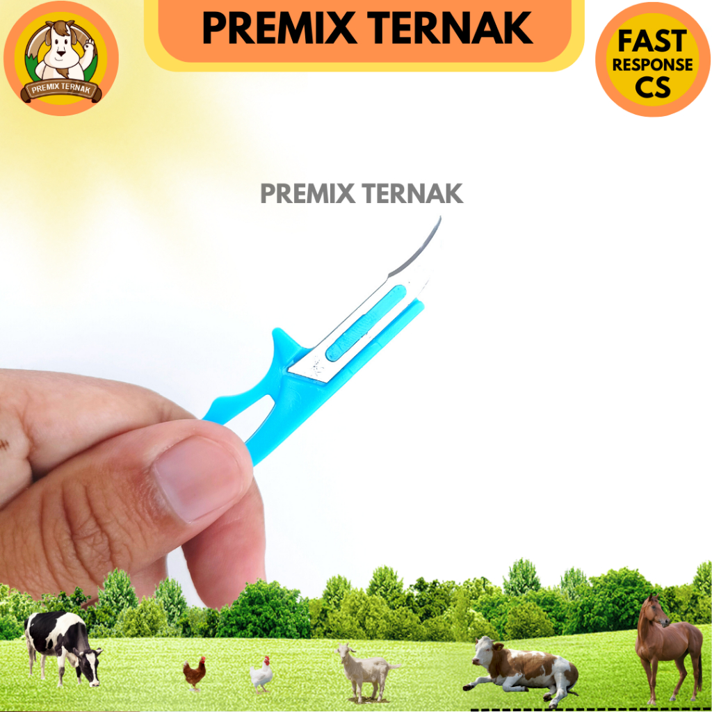 PISAU BEDAH BIRU dan Kebiri Hewan Ternak Kambing Domba Sapi Anjing Kucing Babi dll